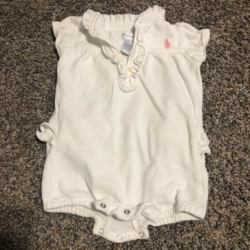 Ralph Lauren Baby Girl bubble with ruffles